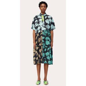 Stine Goya Hunter Abstract Floral Midi Dress Small